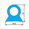 Profilé creux silicone THT caoutchouc plein 60 rouge/brun S-143 L=25 m